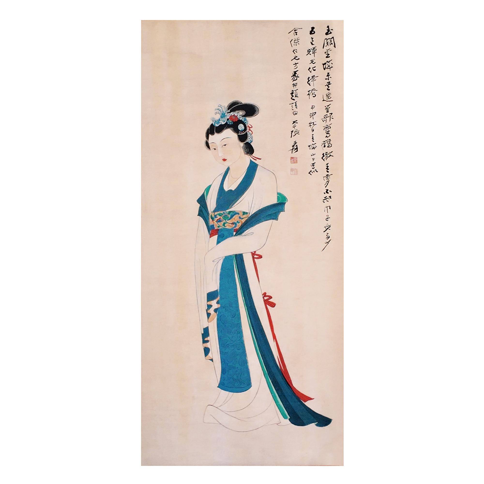 清平調意仕女圖