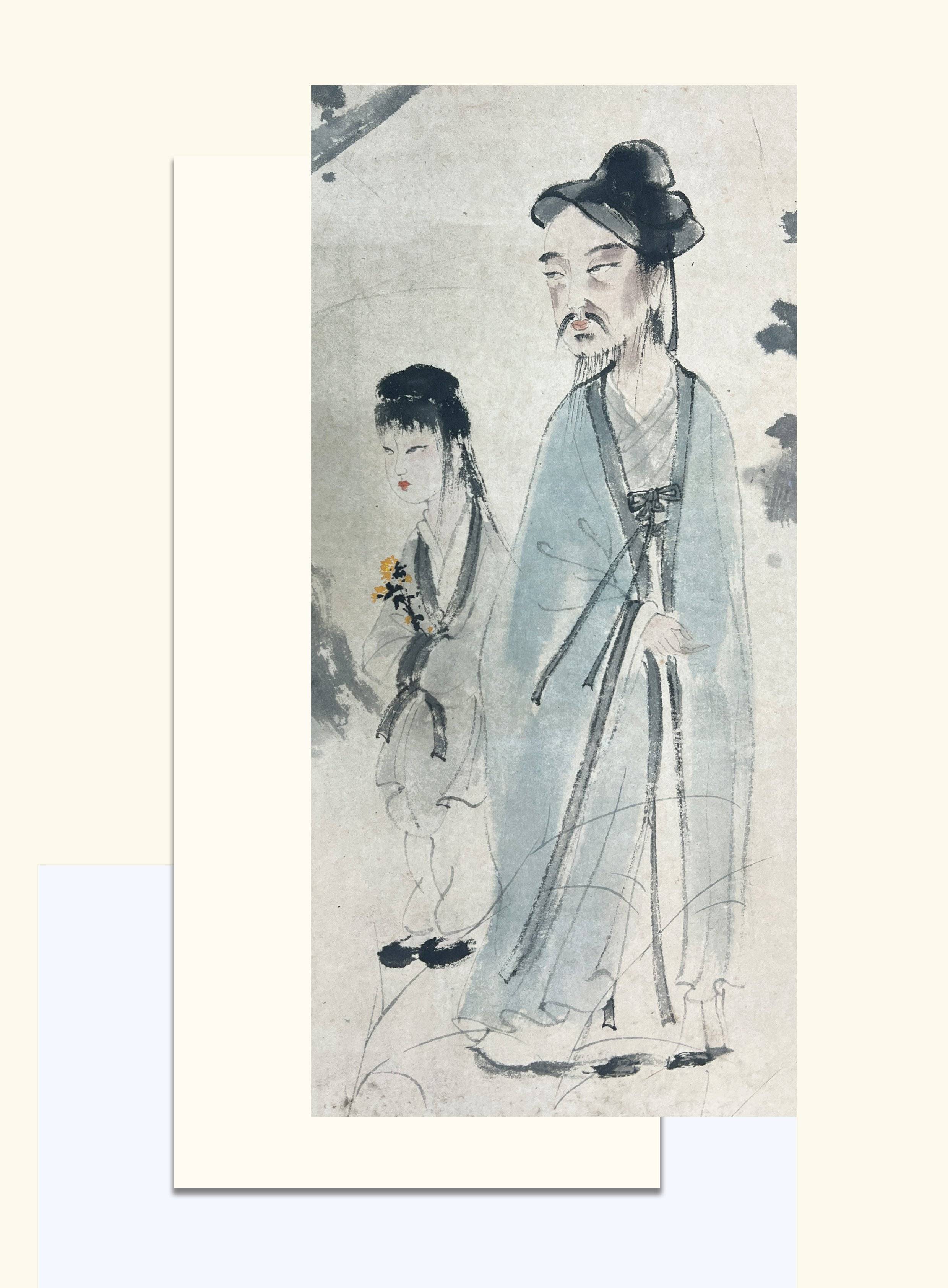 淵明賞菊圖
