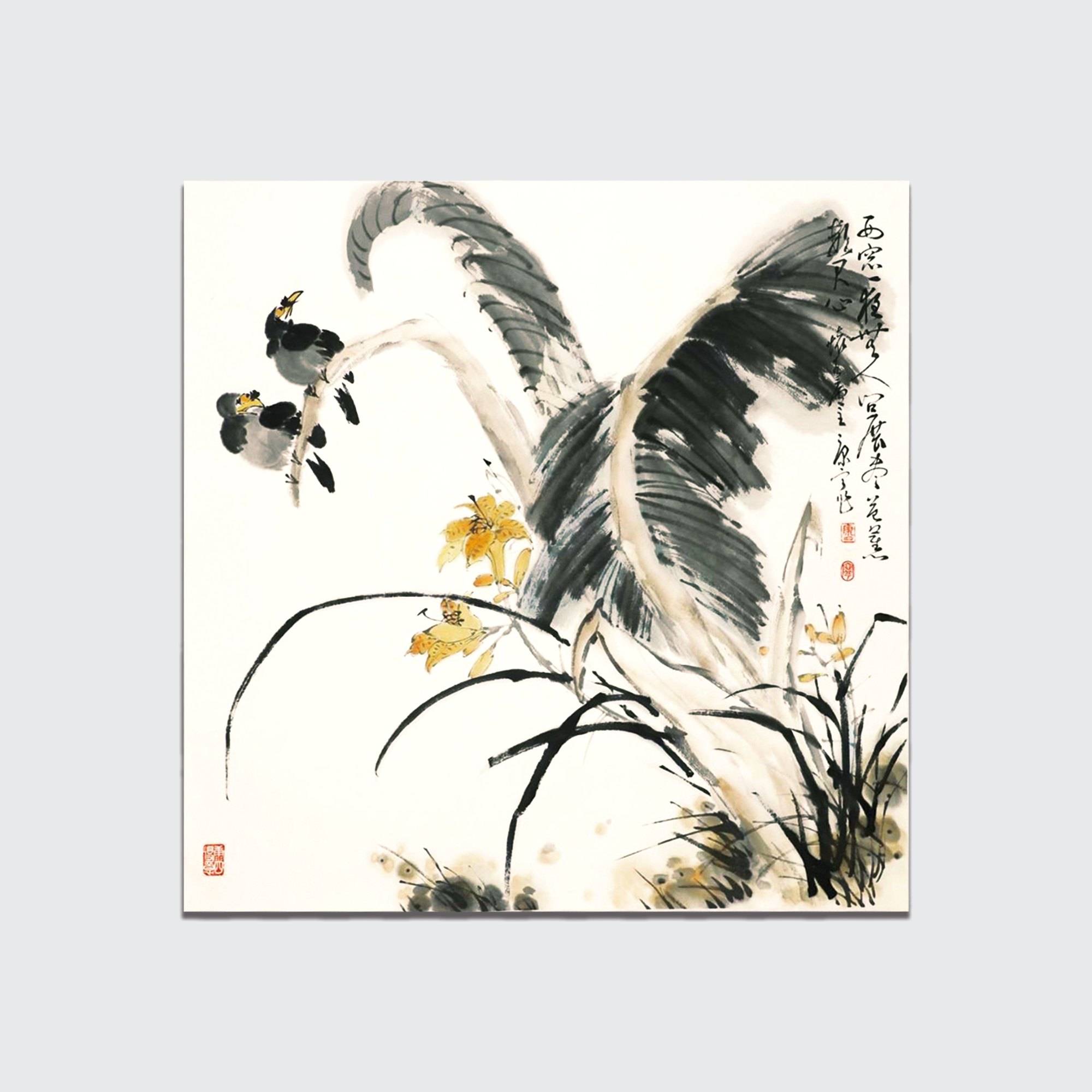 芭蕉雙鳥圖