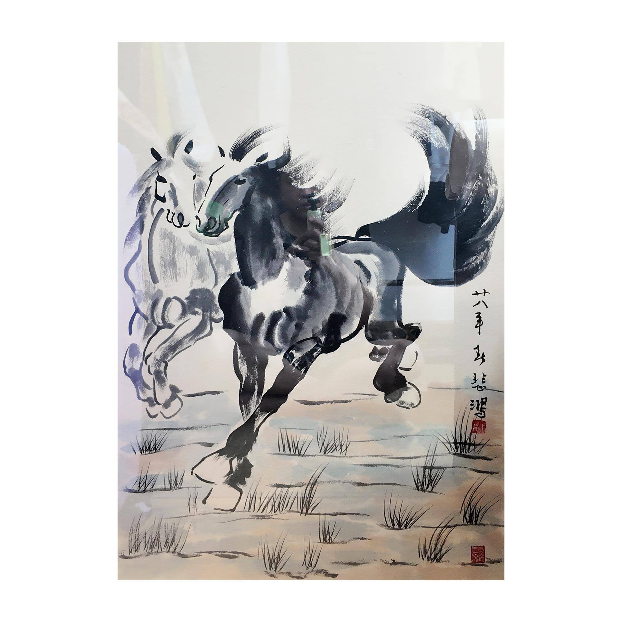 雙駿齊奔圖